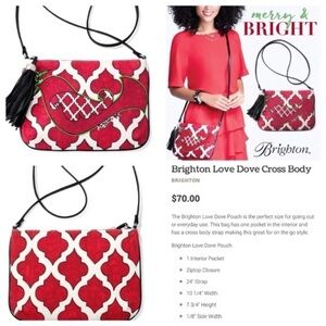Brighton Love Dove Crossbody Pouch NWT